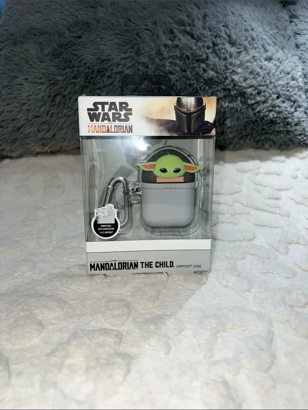Star Wars The Mandalorian 'The Child' Baby Yoda Gray AirPods Case